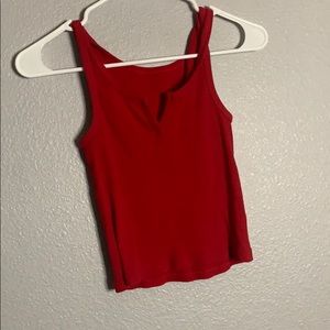 Red crop top